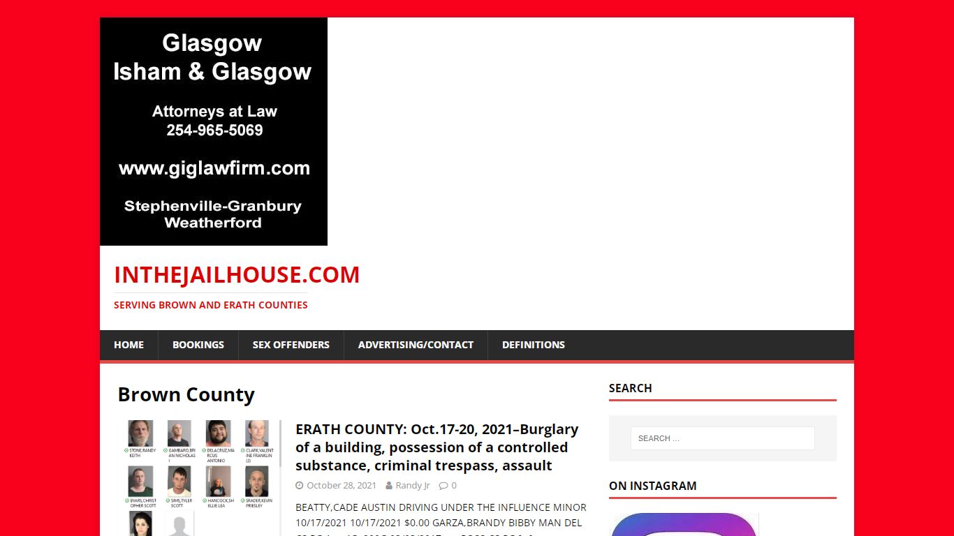 Brown County – InTheJailHouse.com